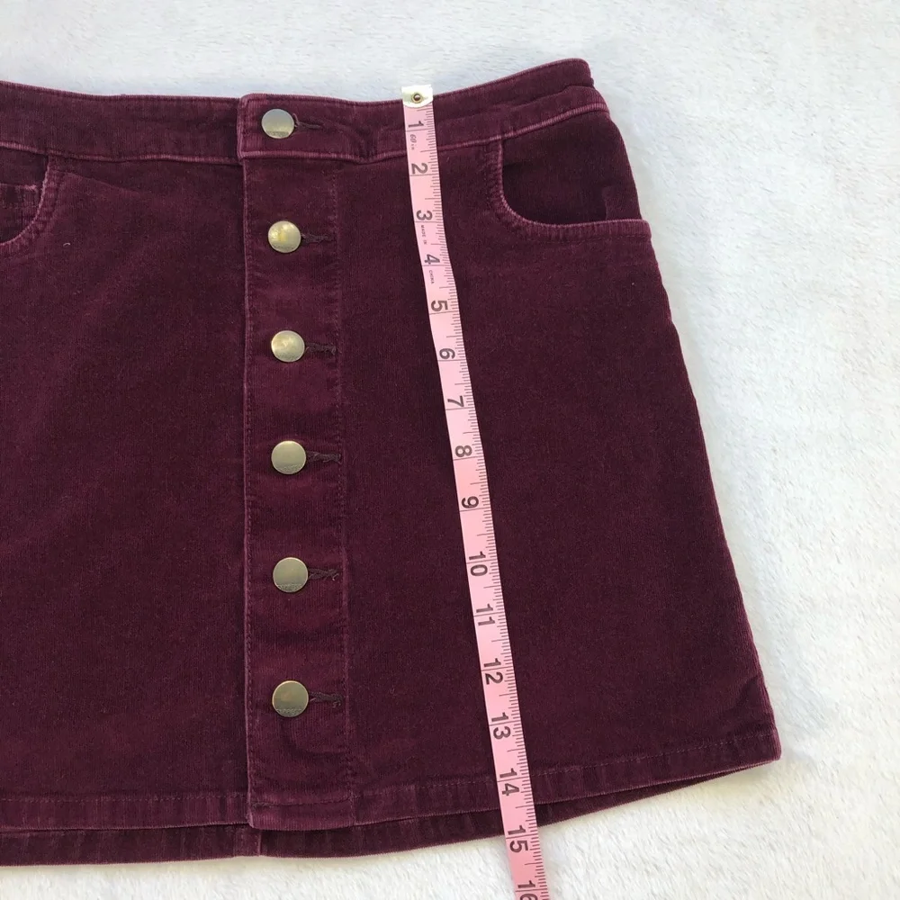 Express, Corduroy Mini Skirt, Button Down Front, Size 0